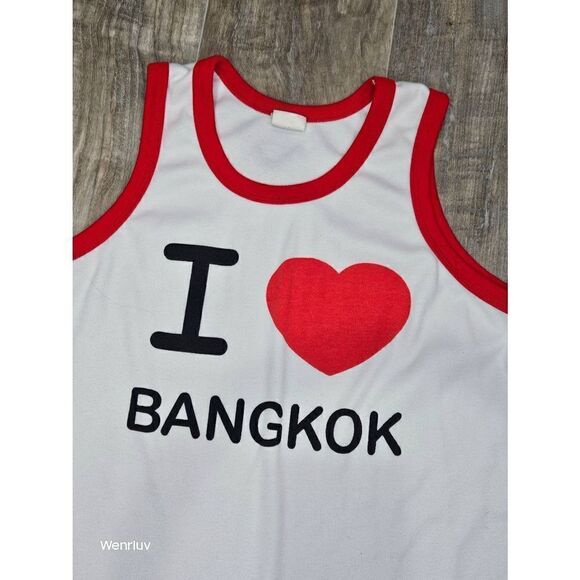 I love Bangkok Tank  Rare red border - Picture 3 of 3